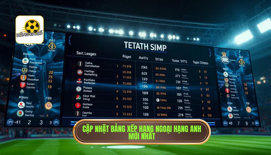 Cập nhật bảng xếp hạng Ngoại hạng Anh mới nhất