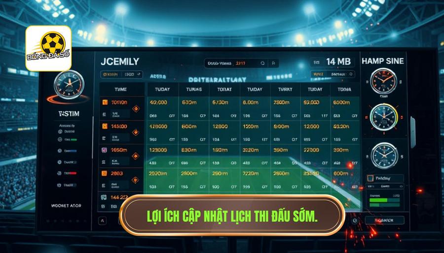 Lợi ích cập nhật lịch thi đấu sớm